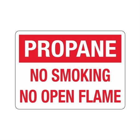 Propane No Smoking No Open Flame Sign